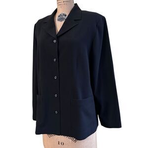 Vintage JM Collection Classic Black Women's Lightweight Jacket Blazer Size 10